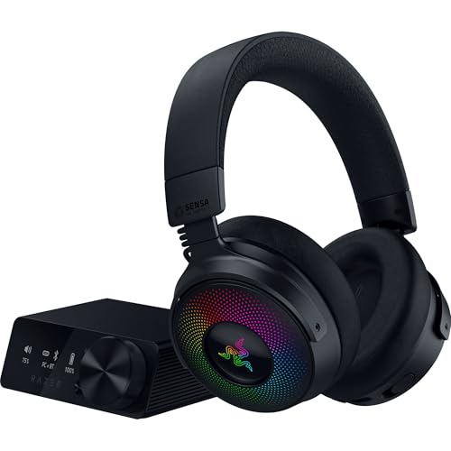 Wireless Gaming Headset with OLED Control Hub