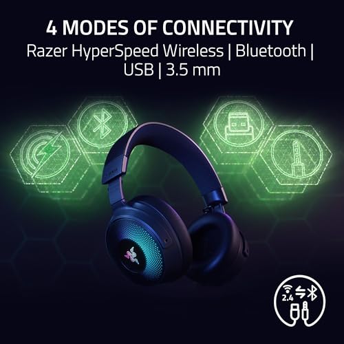Wireless Gaming Headset with OLED Control Hub