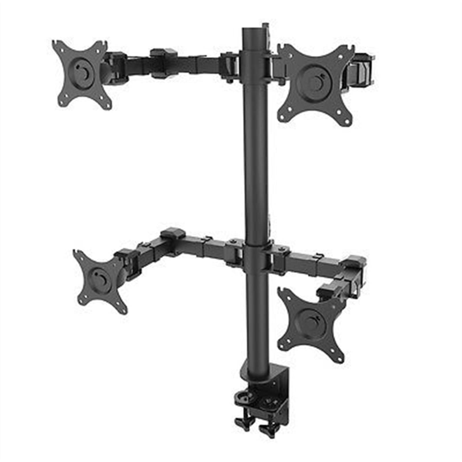 Quad Monitor Desk Mount Stand for Up to 30-Inch Displays