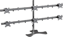 Six Monitor Desk Mount Stand for 15–27 Inch Displays