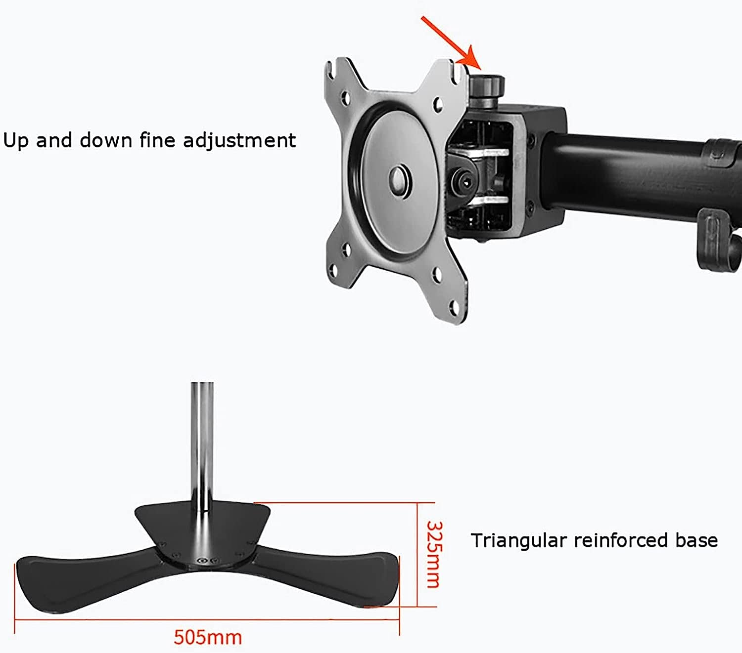 Six Monitor Desk Mount Stand for 15–27 Inch Displays