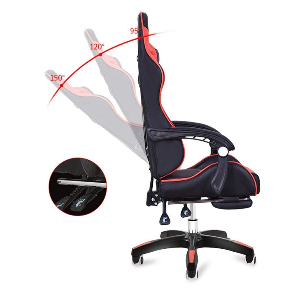 Ergonomic Gaming Chair with Footrest
