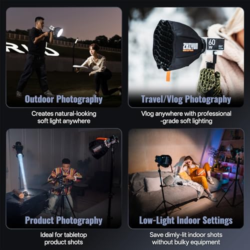 100W RGB Portable Video Light with Softbox