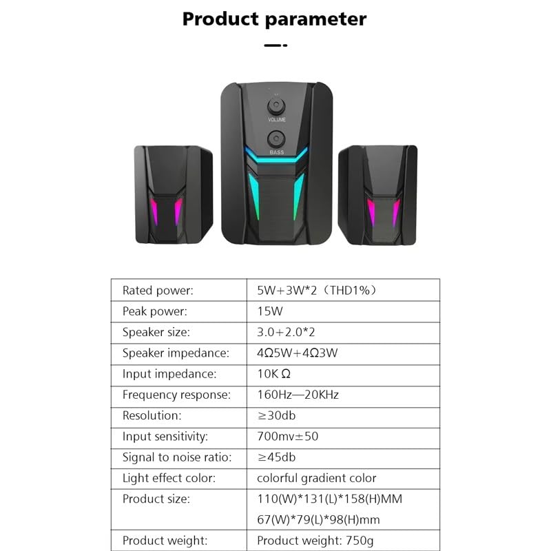 Luminous Desktop Computer Speaker