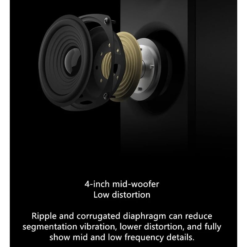 Bluetooth Bookshelf Desktop Speakers with Subwoofer