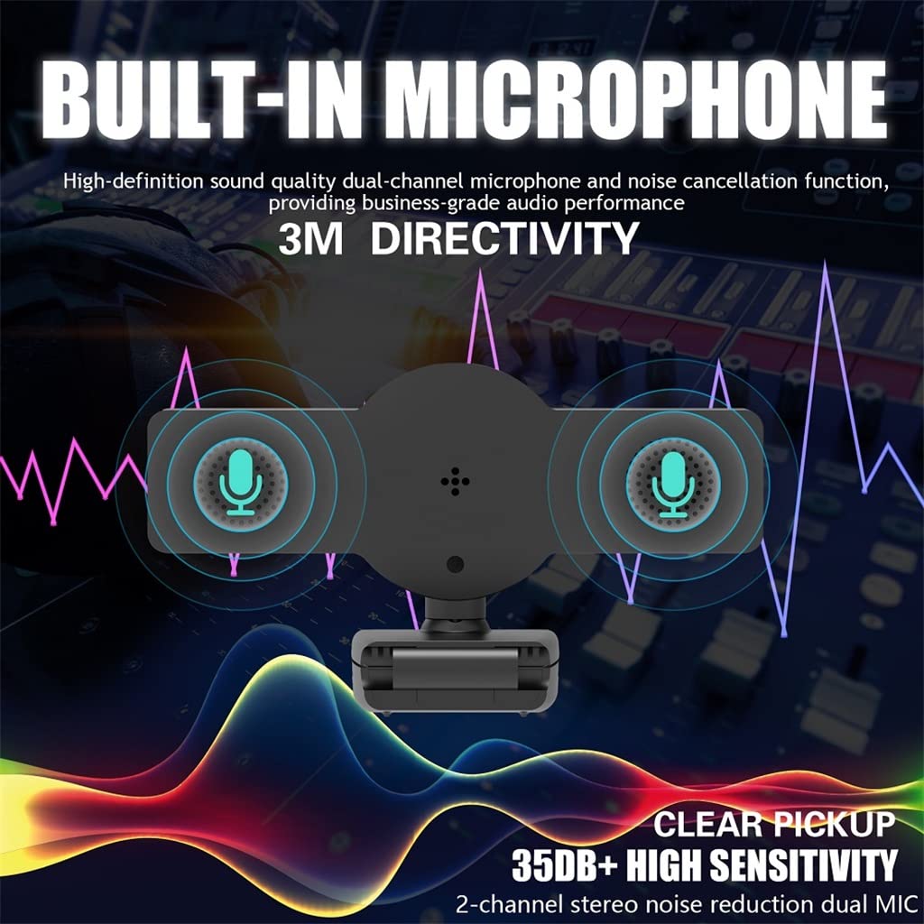 4K 8K Autofocus Webcam with LED Fill Light