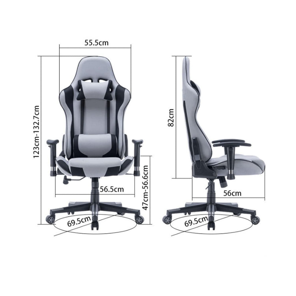 Ergonomic Fabric Gaming Chair with 2D Armrests