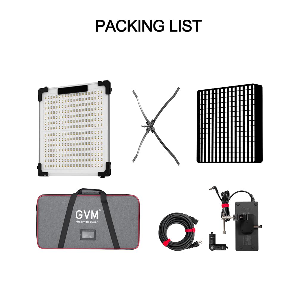 GVM 200W LED Light Panel with Bluetooth Control