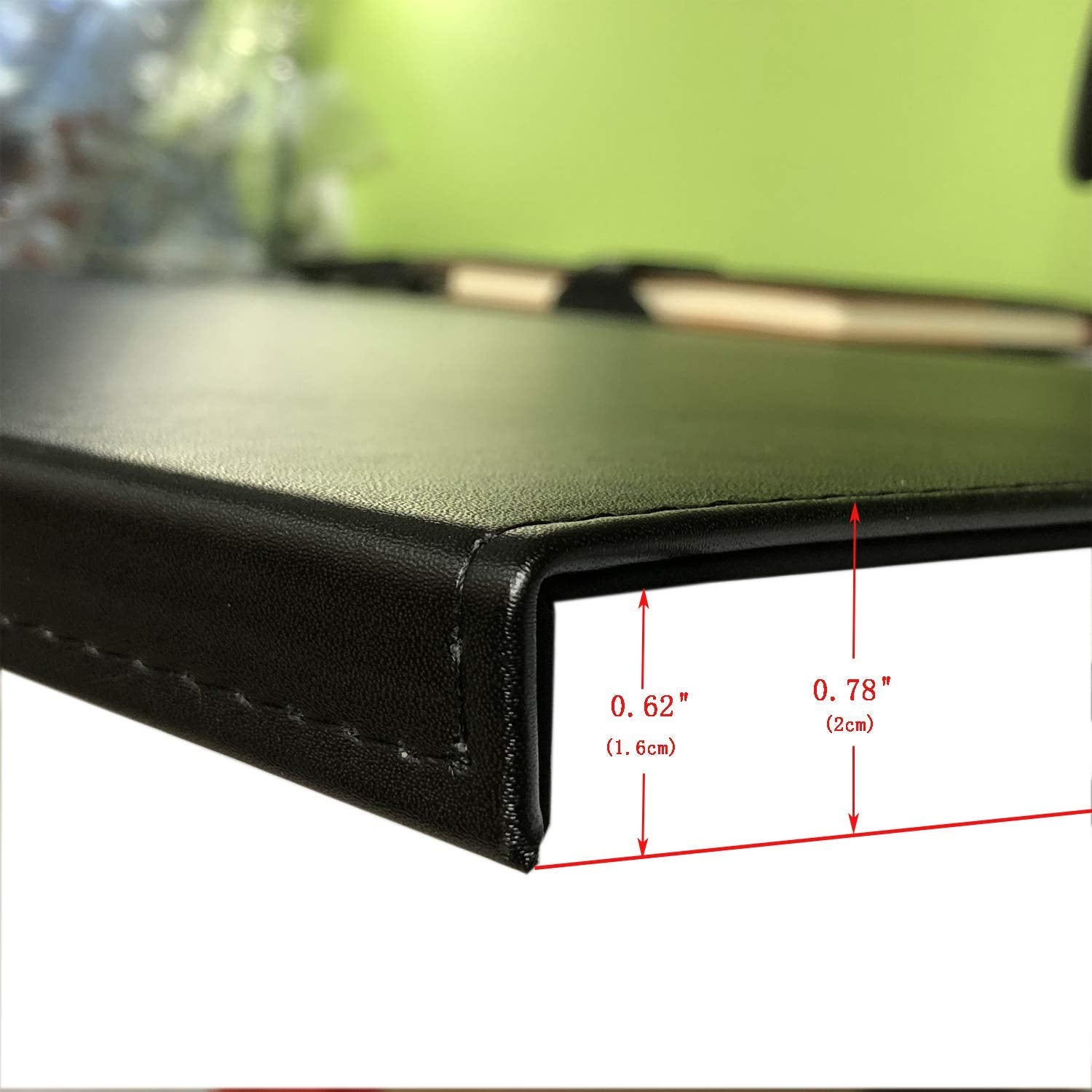 PU Leather Desk Mouse Pad Edge-Locked