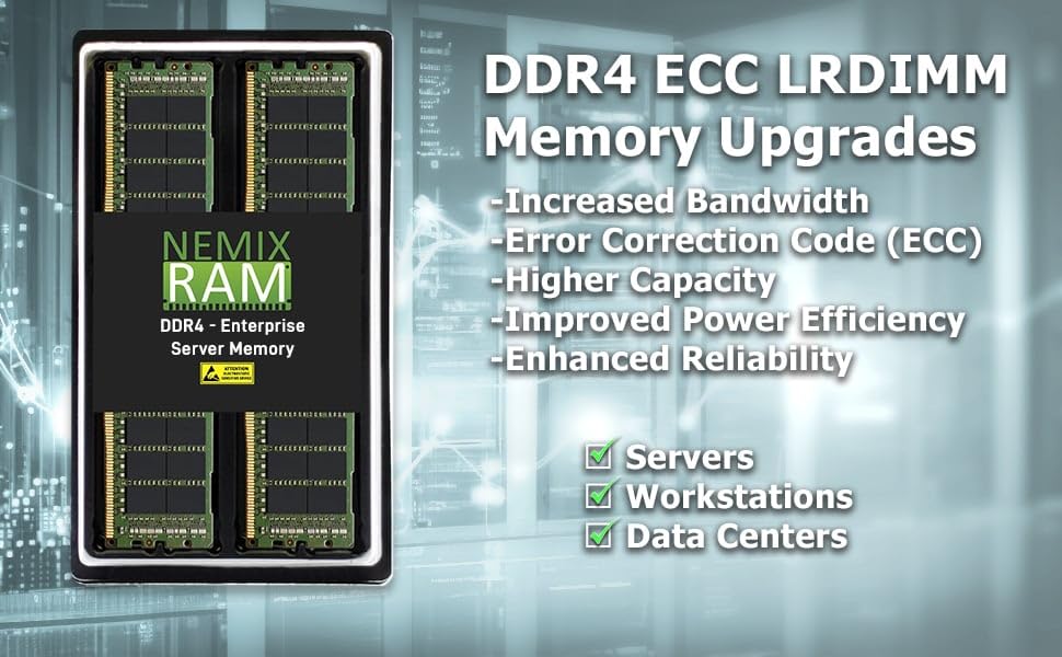 NEMIX RAM 128GB DDR4-2933 PC4-23400 LRDIMM Apple Mac Pro Rack 2020 7,1