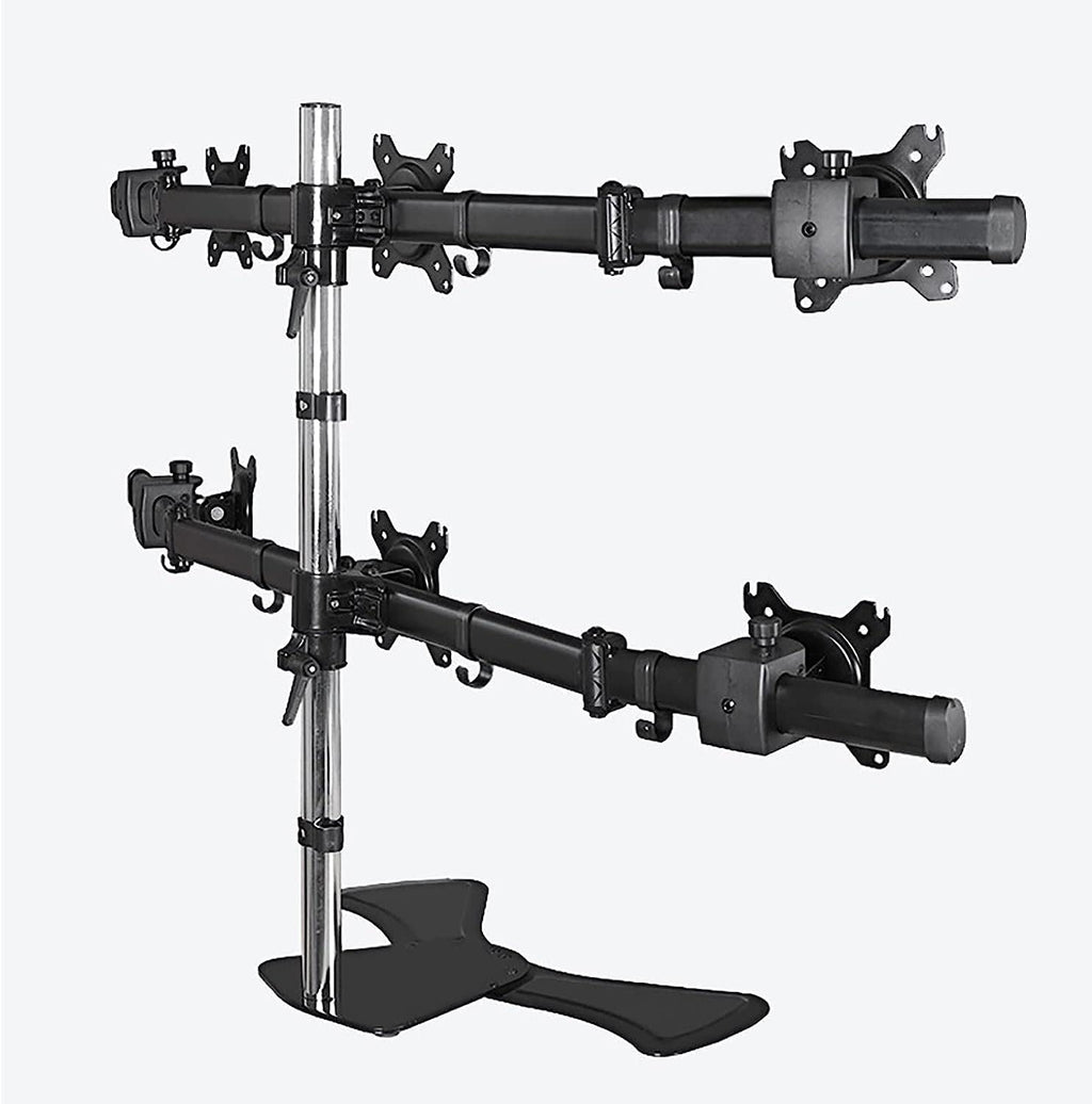 Six Monitor Desk Mount Stand for 15–27 Inch Displays
