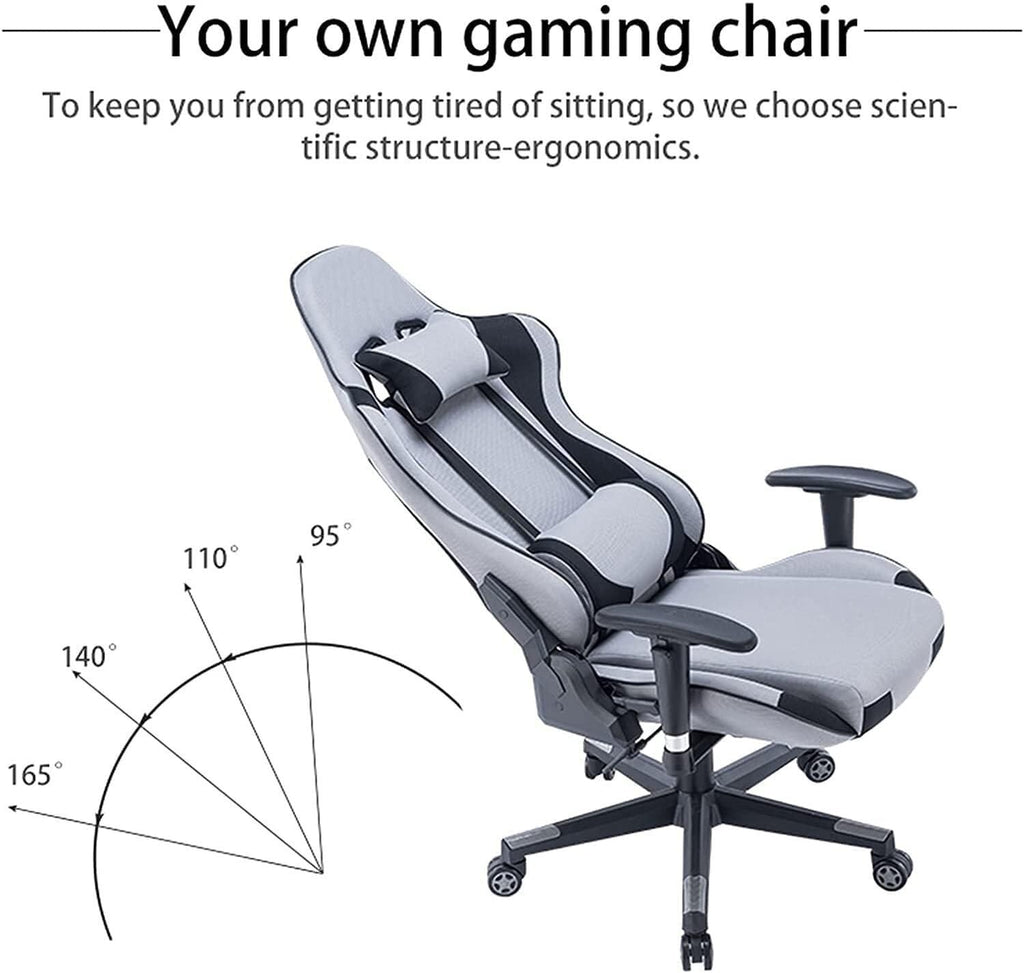 Ergonomic Fabric Gaming Chair with 2D Armrests
