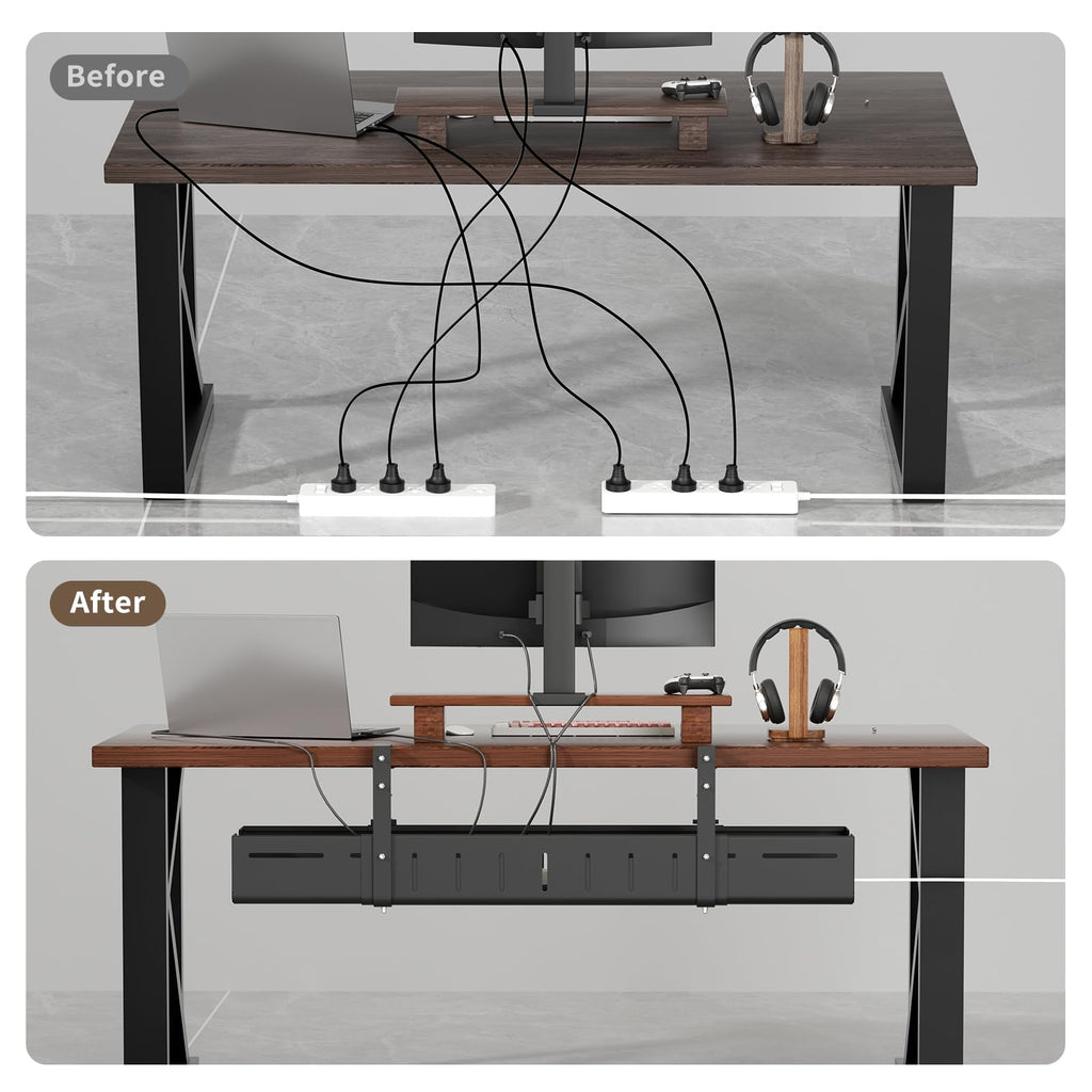 Expandable Under Desk Cable Management Tray