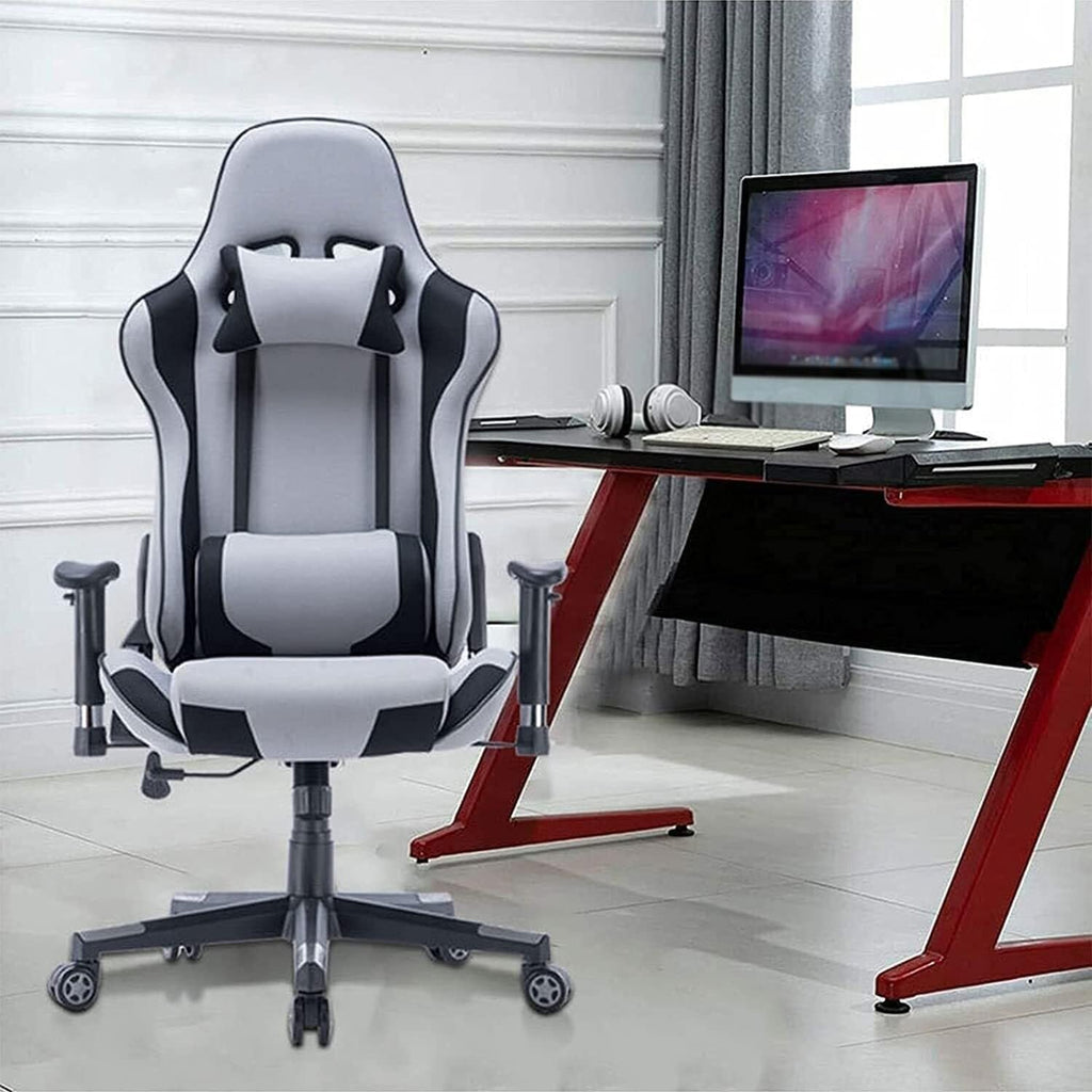 Ergonomic Fabric Gaming Chair with 2D Armrests
