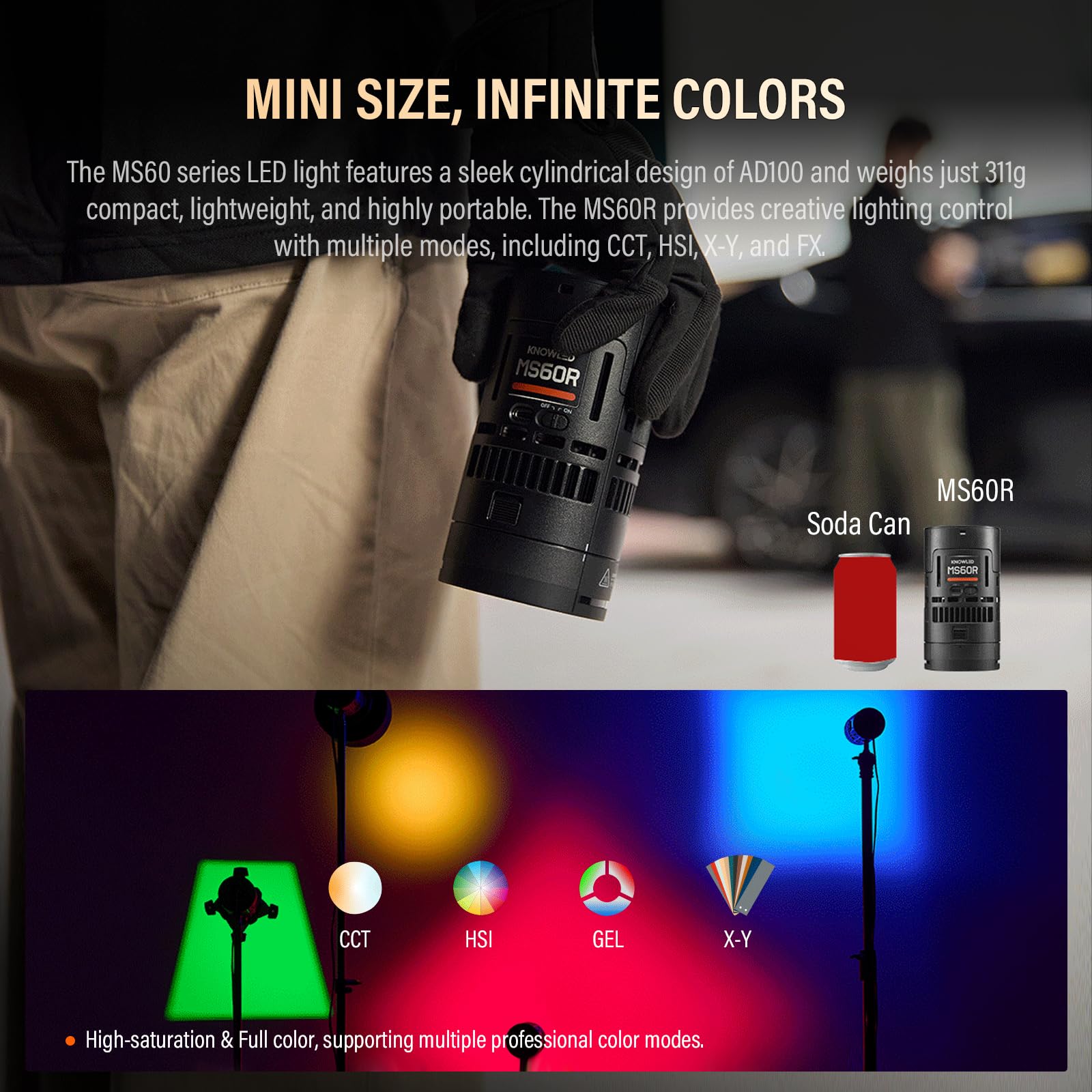 Bi-Color LED Video Light Kit with Battery