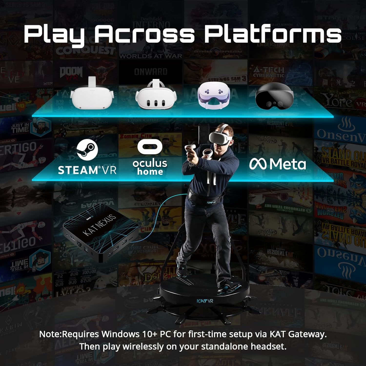 360° VR Treadmill for Fitness & Gaming