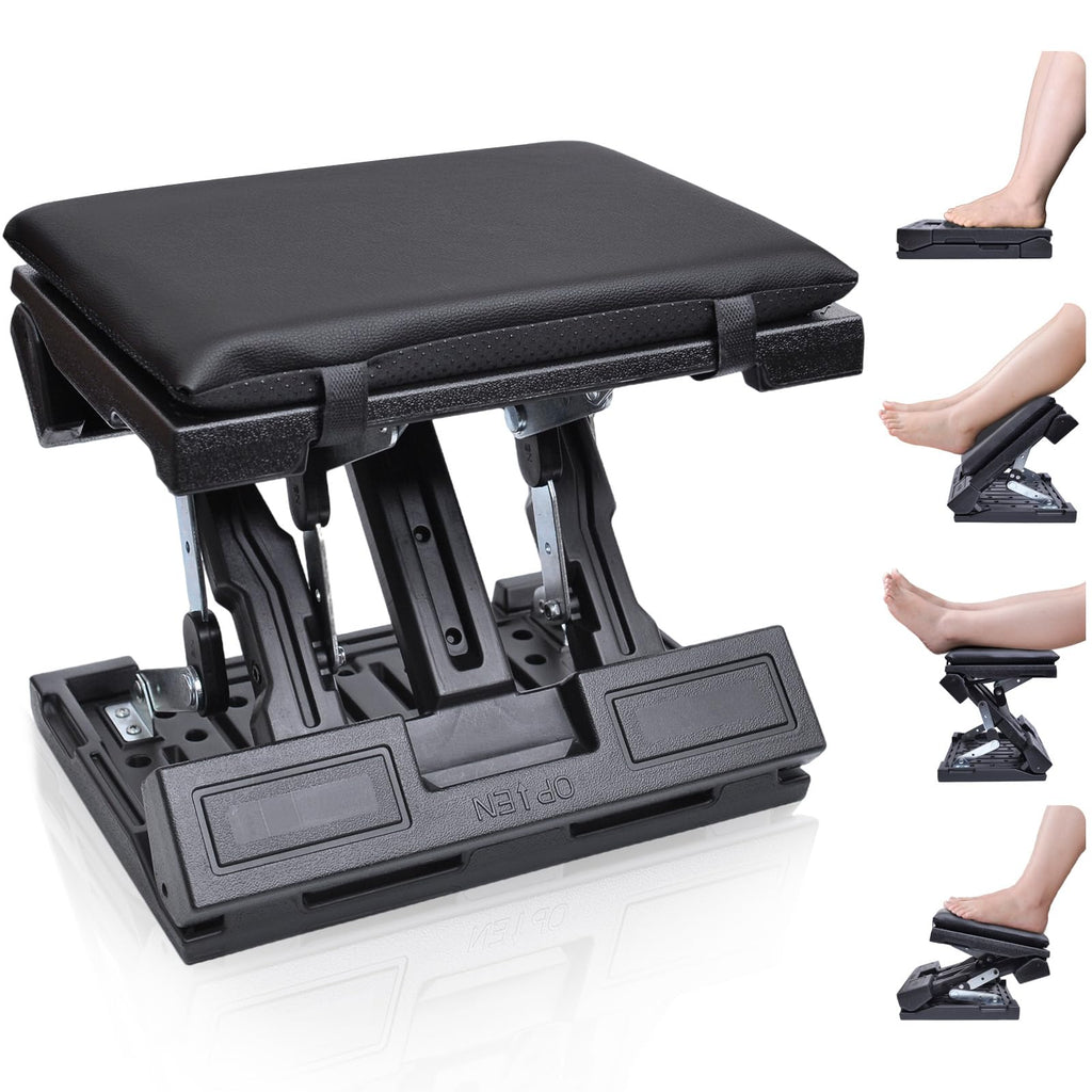 Adjustable Under Desk Foot Rest with Massage Beads