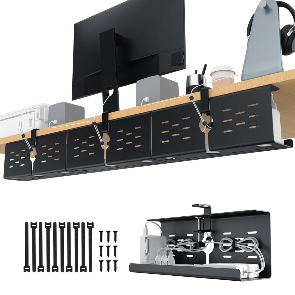 16-Inch Under Desk Cable Management Tray