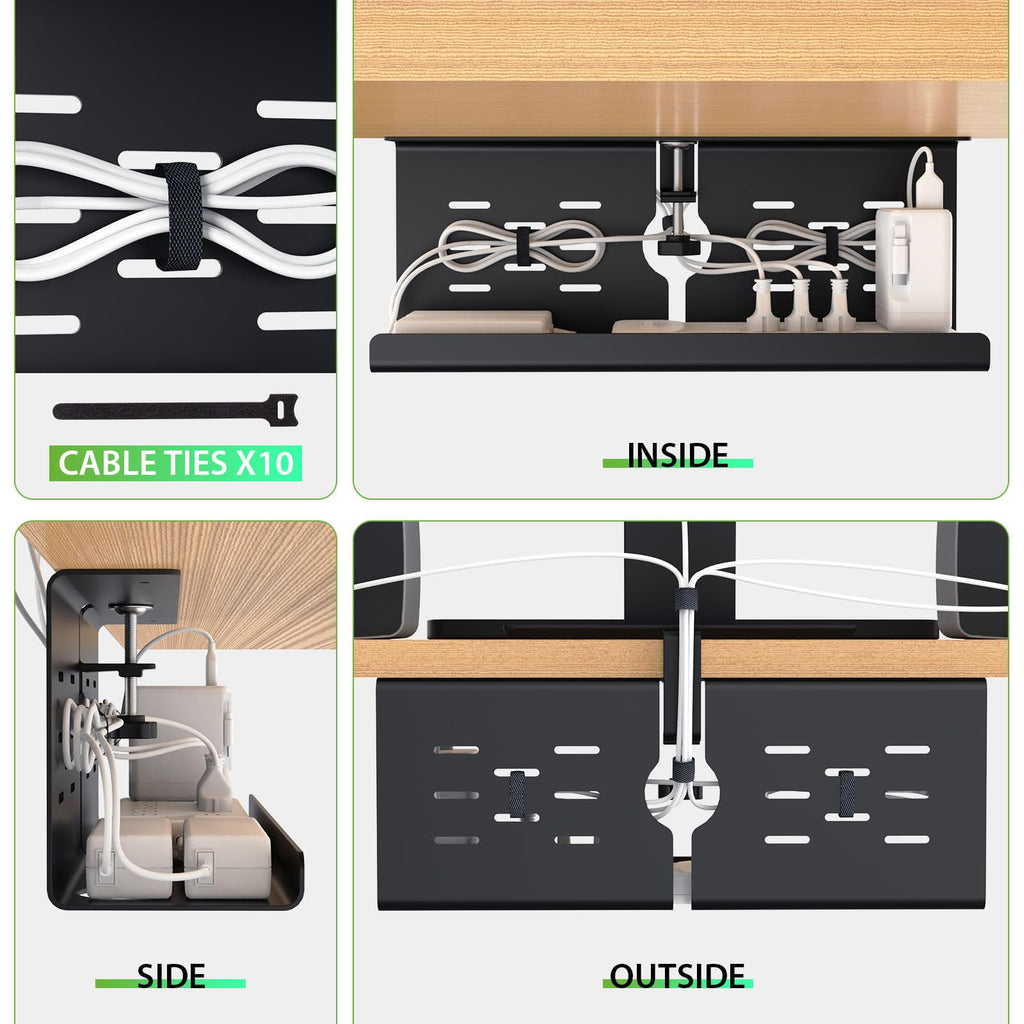 16-Inch Under Desk Cable Management Tray