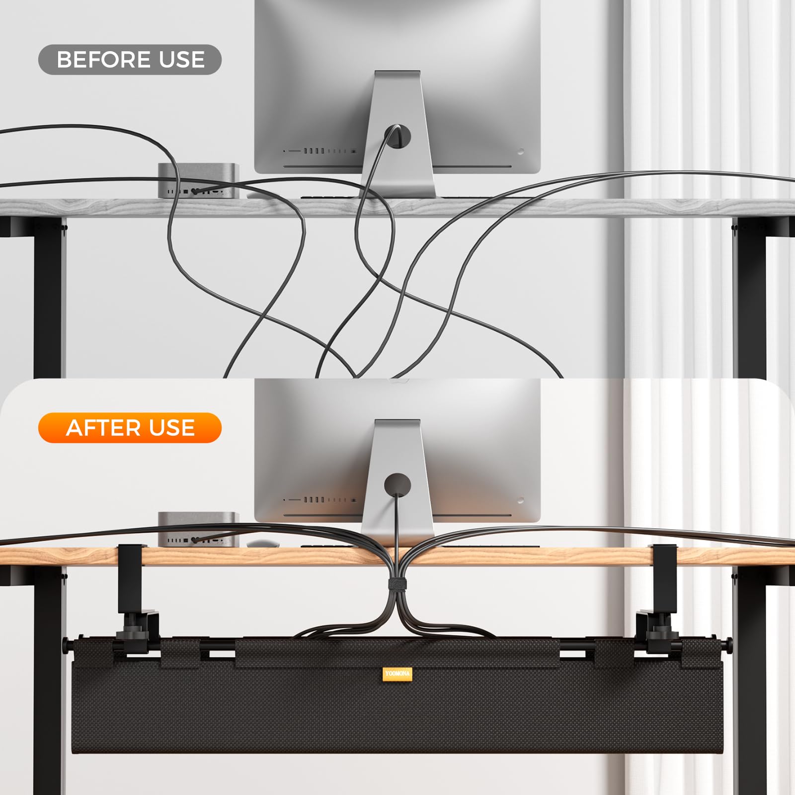 38-Inch Under Desk Cable Management Tray