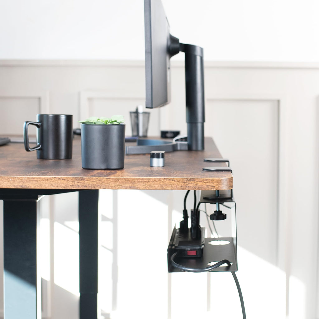 17-Inch Clamp-On Under Desk Cable Management Tray