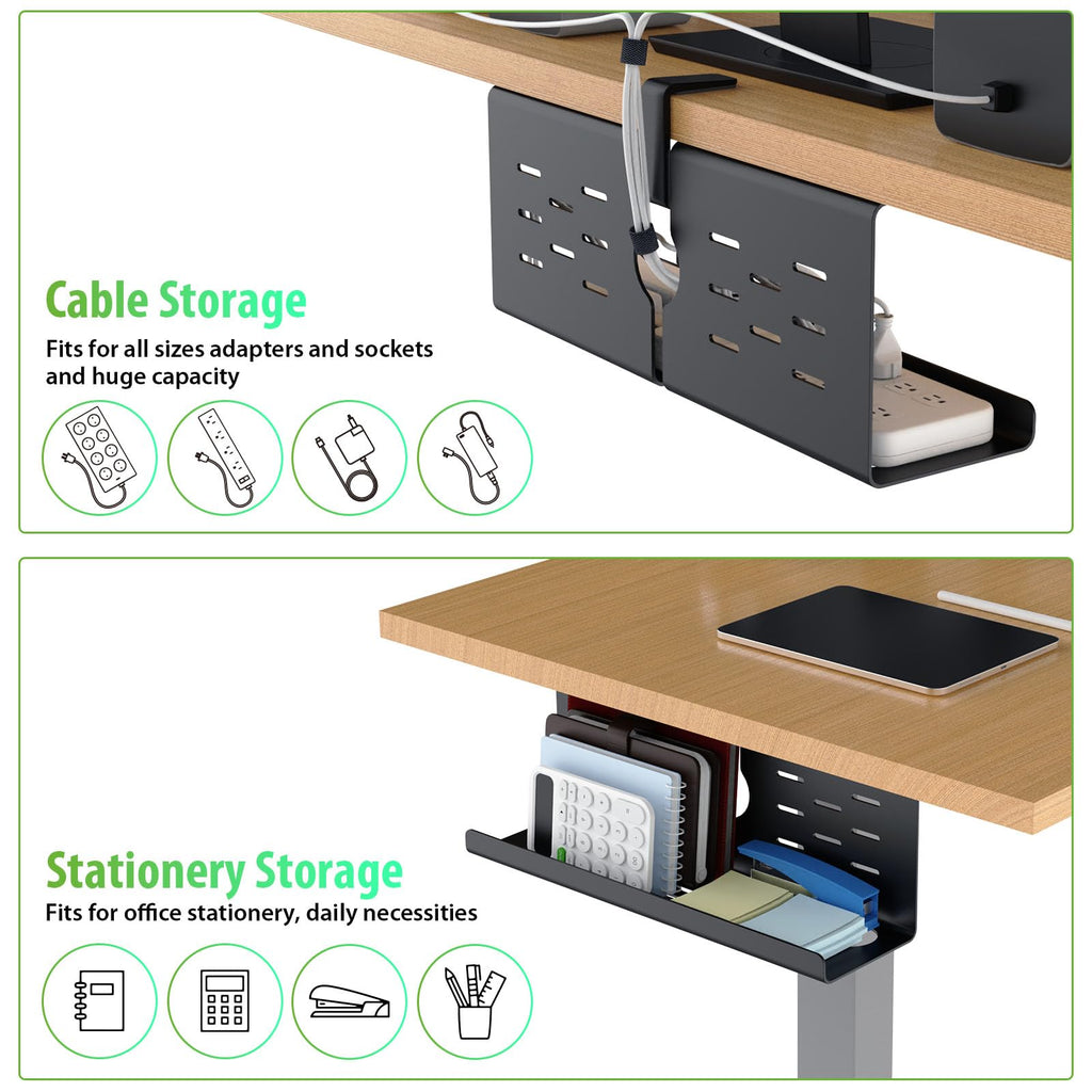 16-Inch Under Desk Cable Management Tray