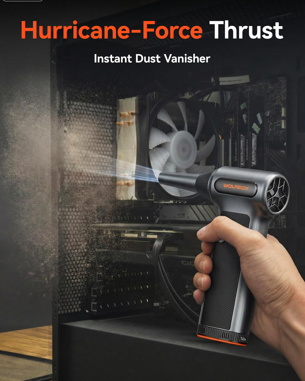 Electric Air Duster with Dual Battery Packs & Case