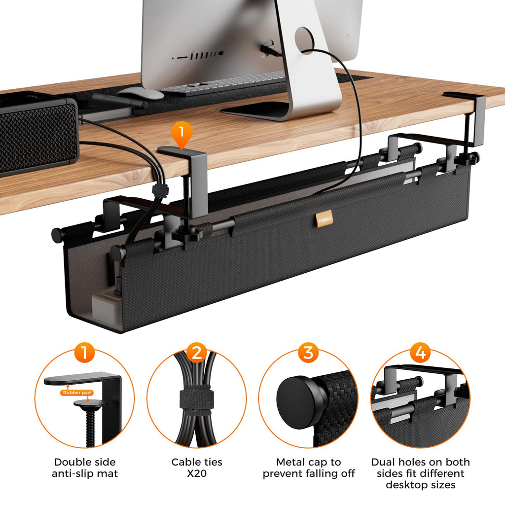 38-Inch Under Desk Cable Management Tray