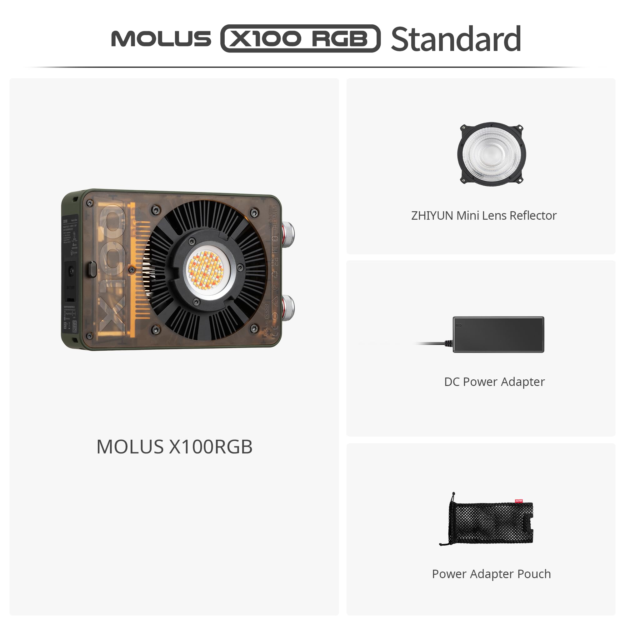 100W RGB Portable Video Light with Softbox