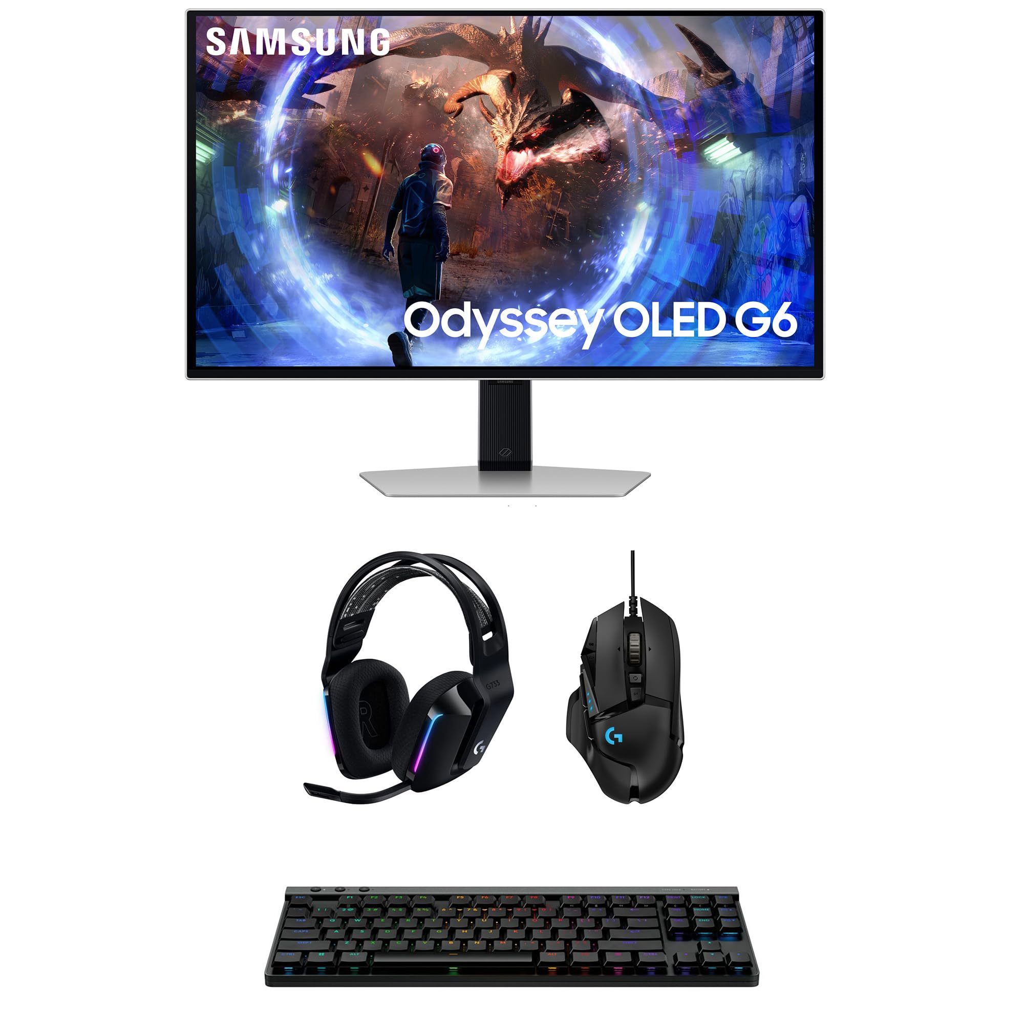 Samsung Computer Monitor with Logitech Computer Accessory Pack