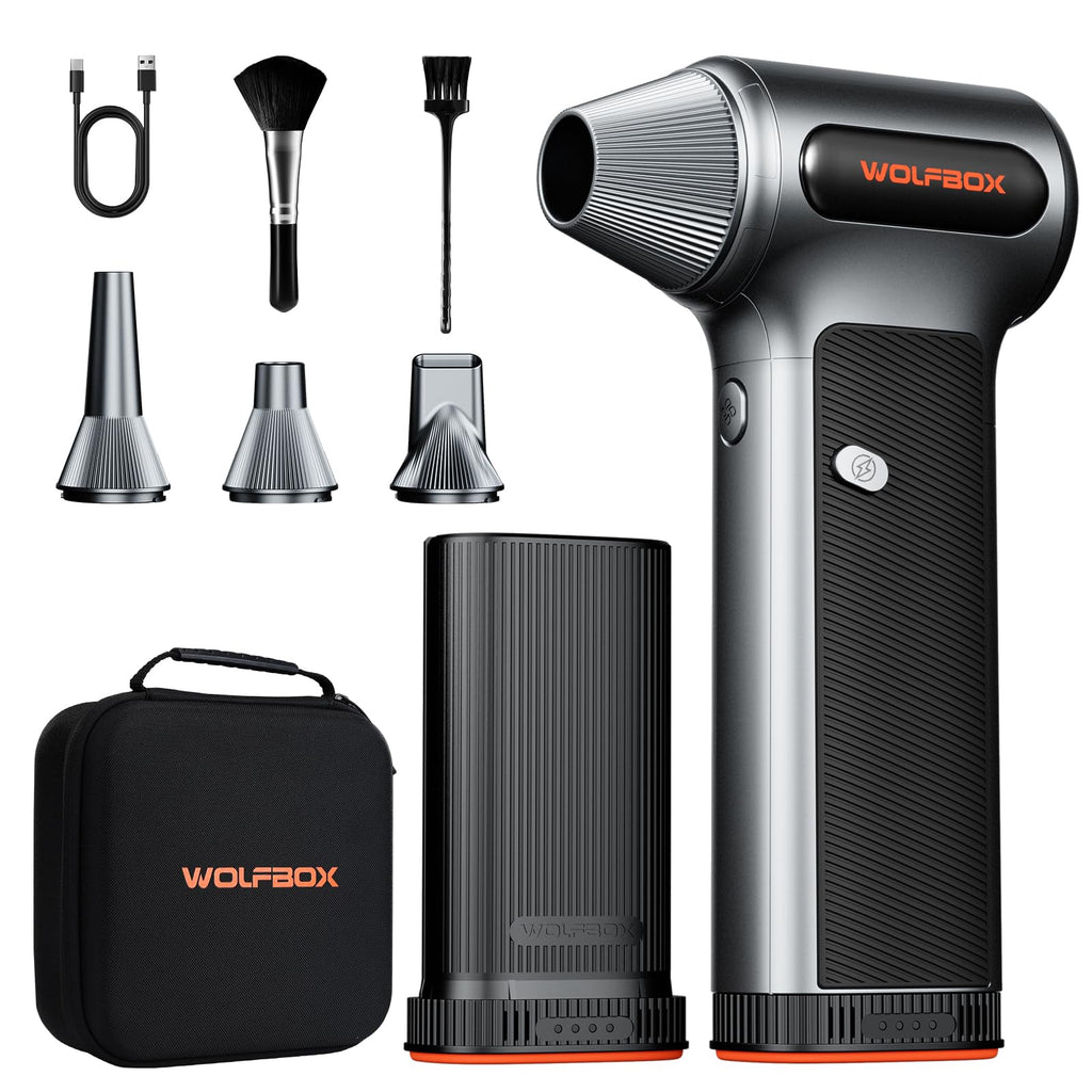 Electric Air Duster with Dual Battery Packs & Case
