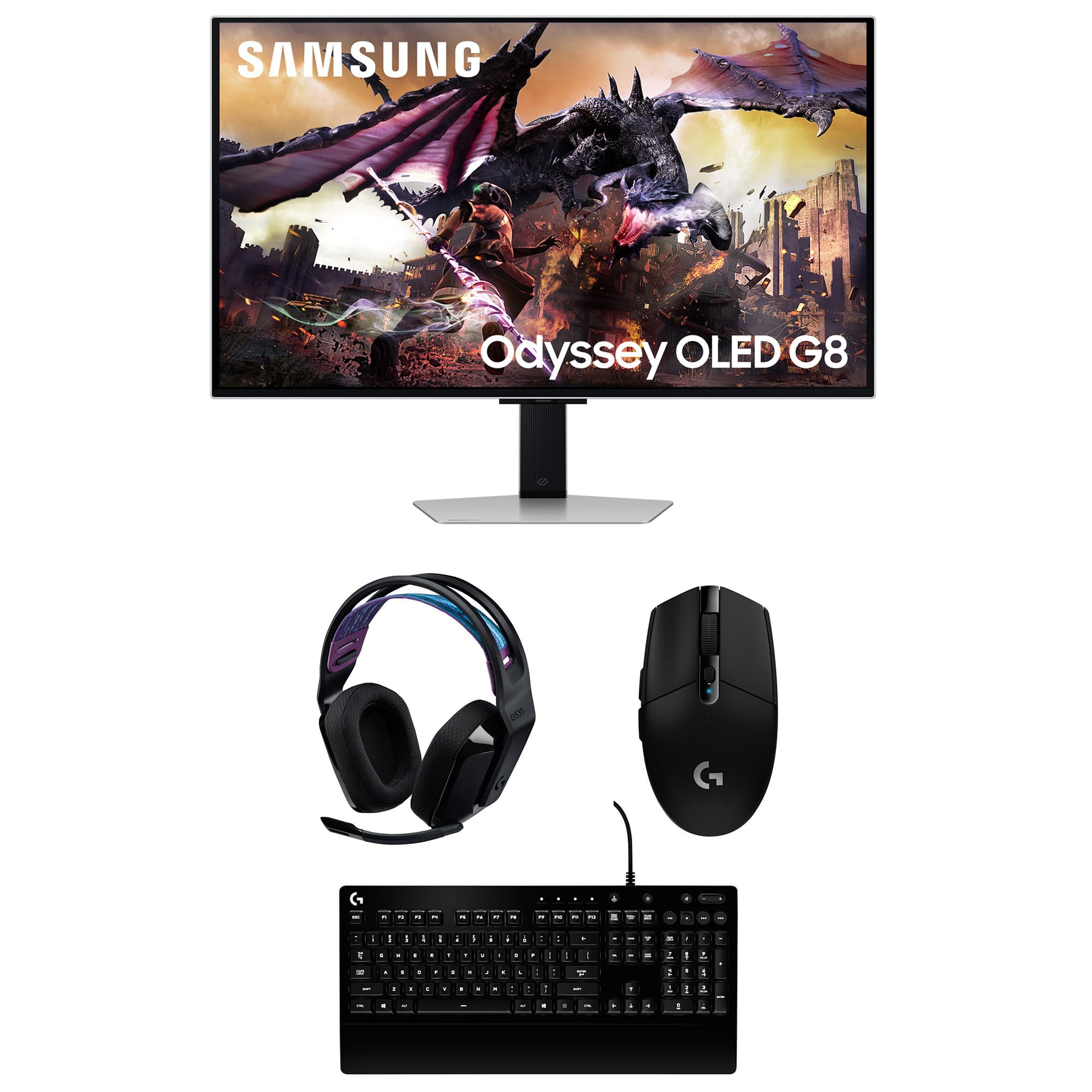 Samsung Computer Monitor with Logitech Computer Accessory Pack