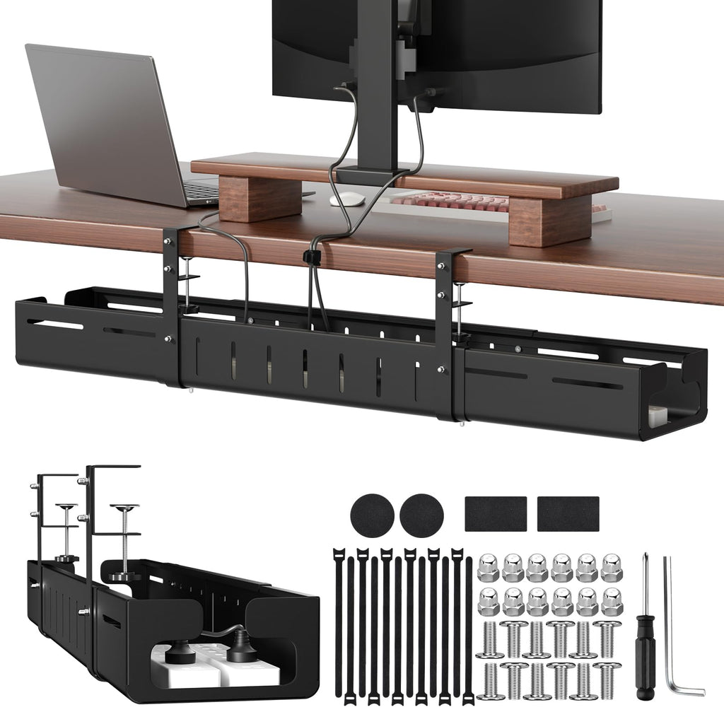 Expandable Under Desk Cable Management Tray