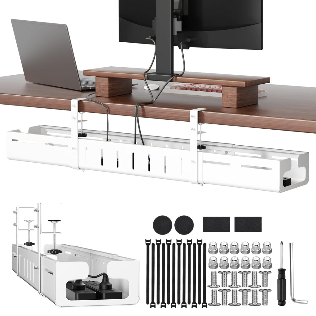 Expandable Under Desk Cable Management Tray