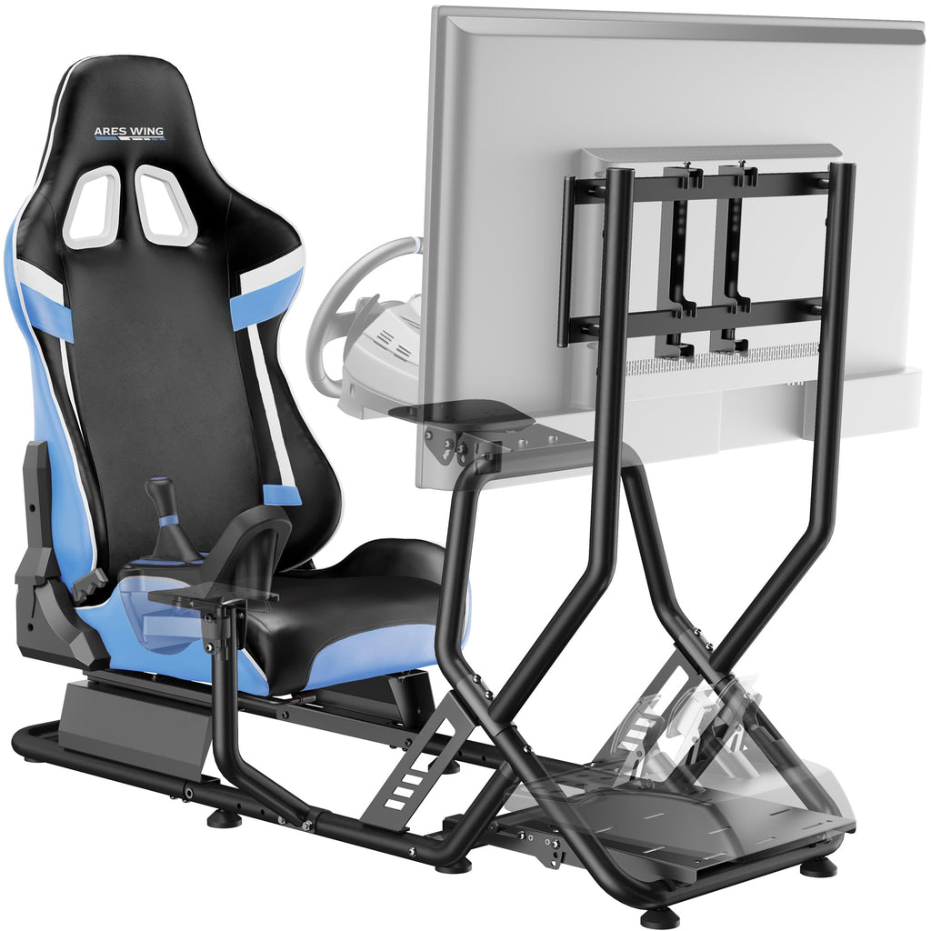 Racing Simulator Cockpit with Monitor Mount & Seat
