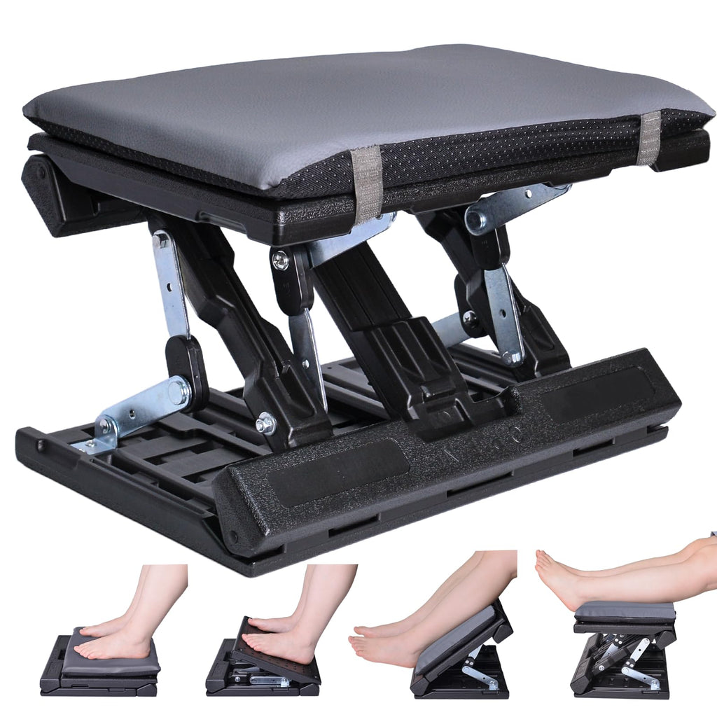 Adjustable Under Desk Foot Rest with Massage Beads