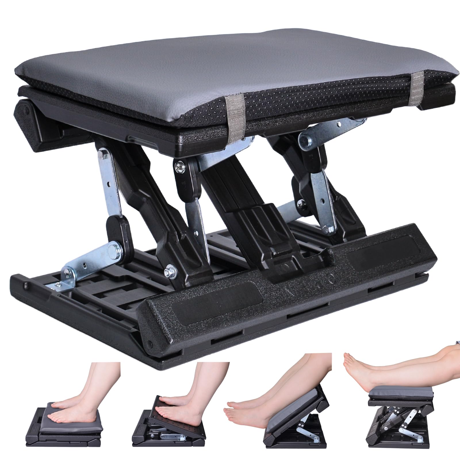 Adjustable Under Desk Foot Rest with Massage Beads
