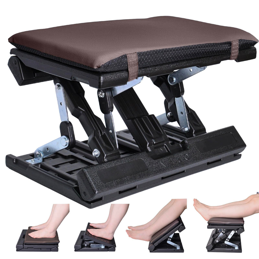 Adjustable Under Desk Foot Rest with Massage Beads