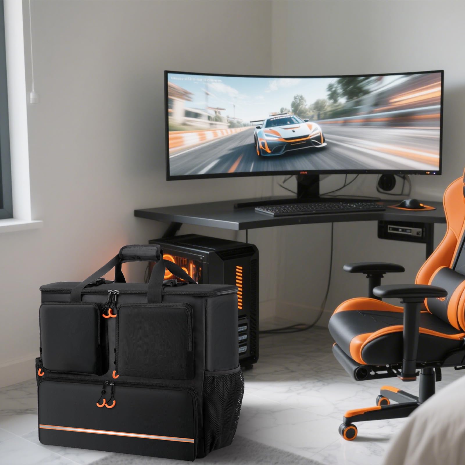 Desktop Tower Carrying Case for PC & Accessories