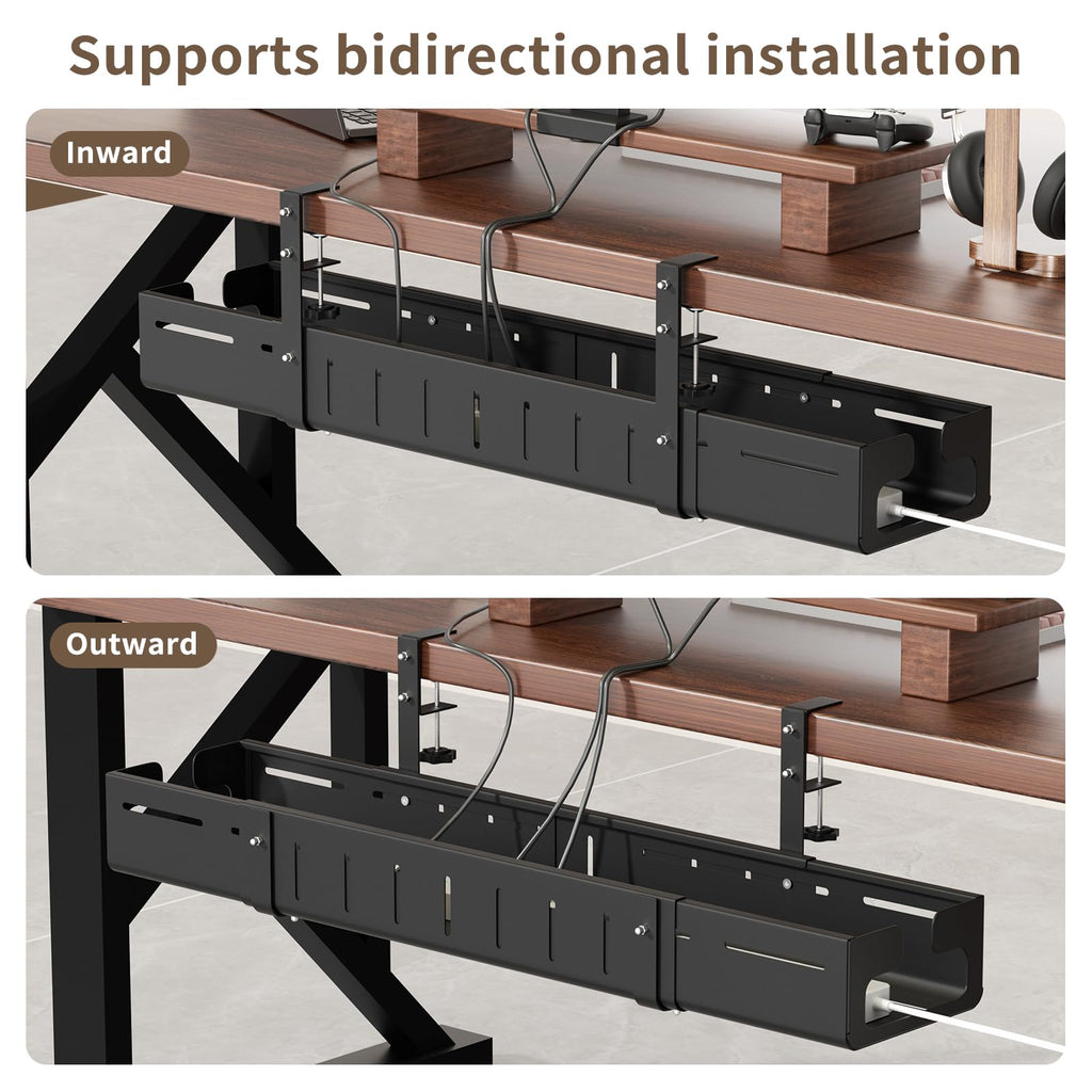 Expandable Under Desk Cable Management Tray