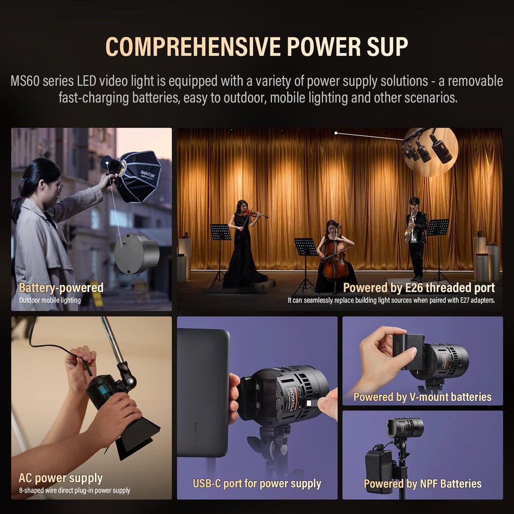 Bi-Color LED Video Light Kit with Battery