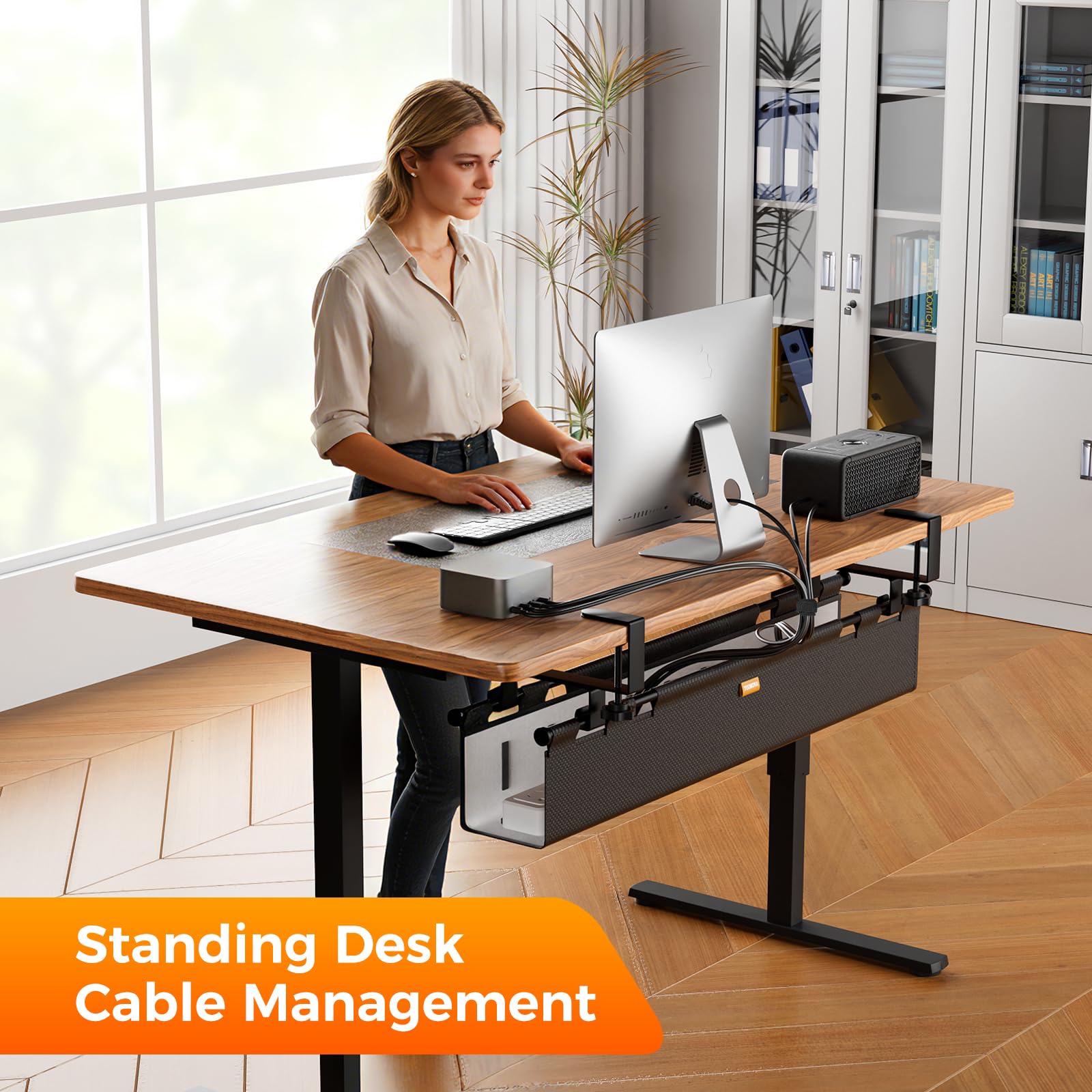38-Inch Under Desk Cable Management Tray