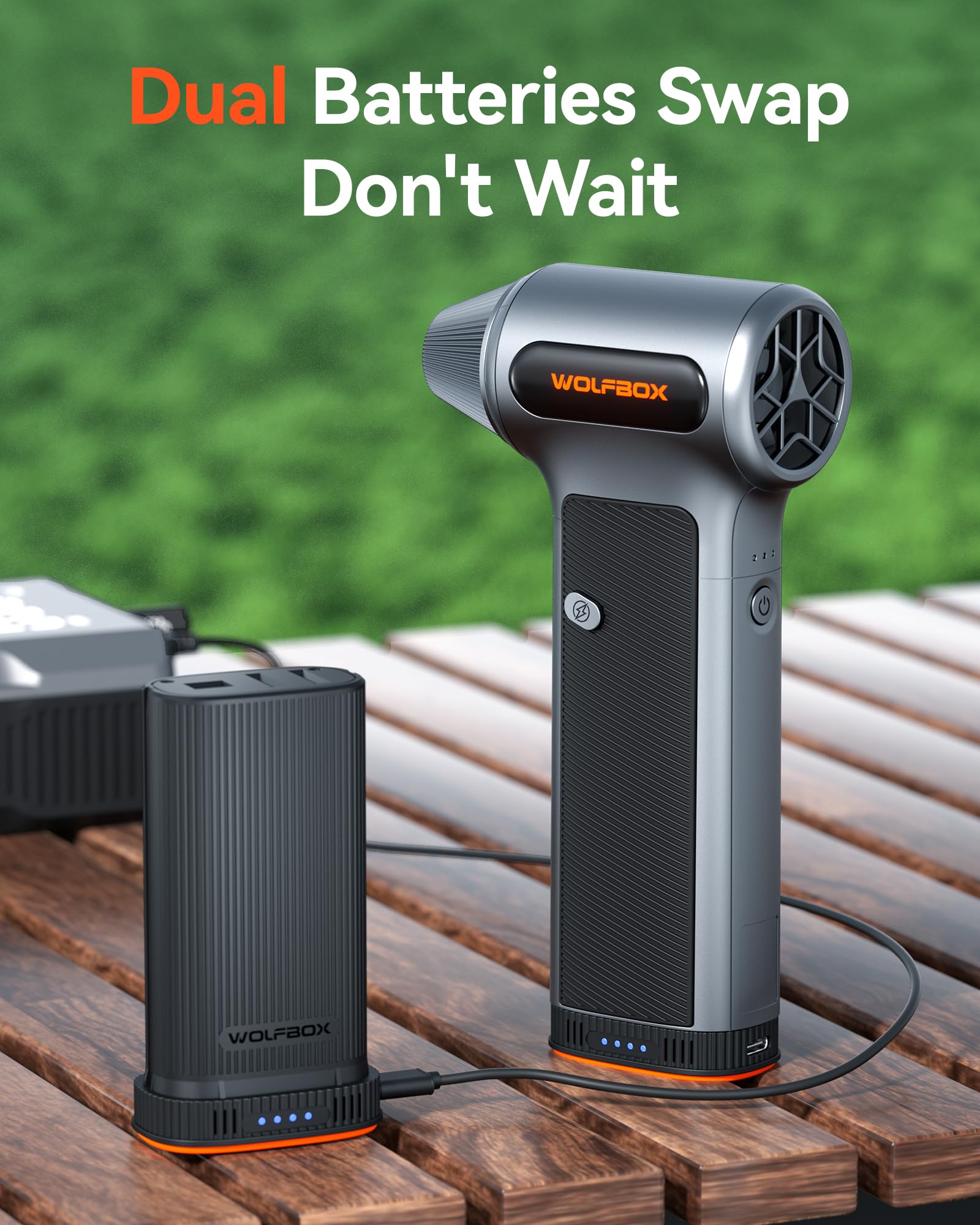 Electric Air Duster with Dual Battery Packs & Case
