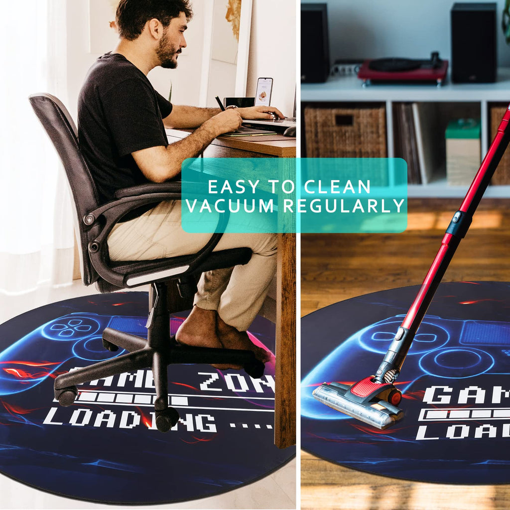 Yincimar Chair Mat for Hardwood Floor 47" Round Anti-Slip