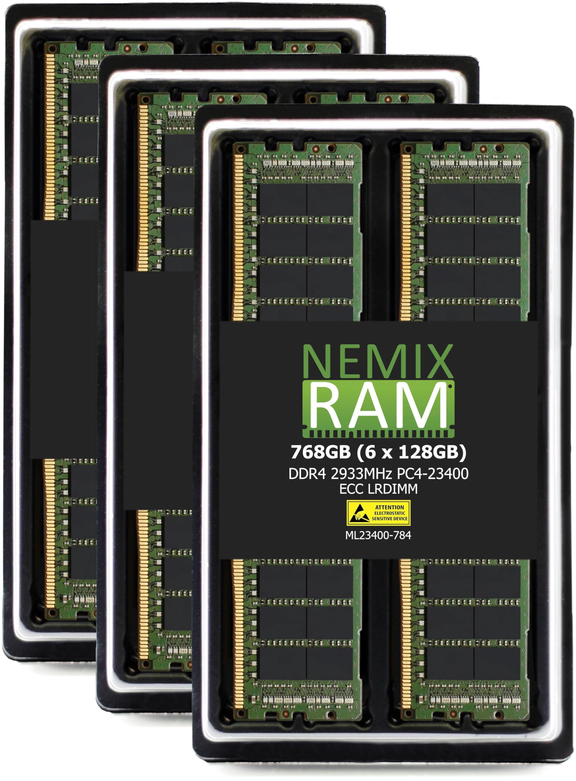 NEMIX RAM 128GB DDR4-2933 PC4-23400 LRDIMM Apple Mac Pro Rack 2020 7,1