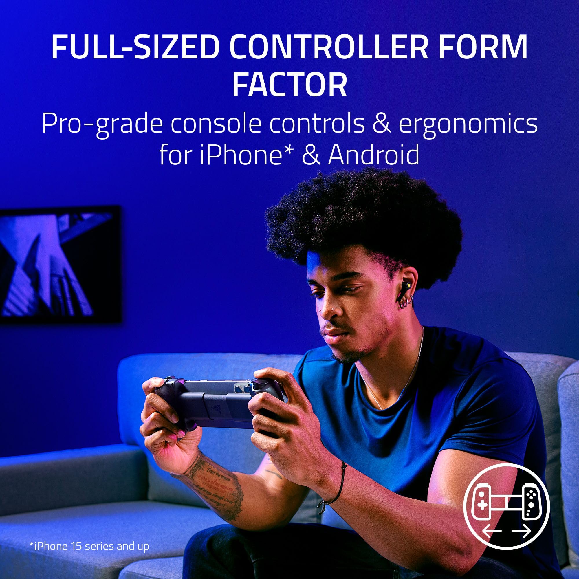 Full-Size Mobile Gaming Controller USB-C Plug & Play