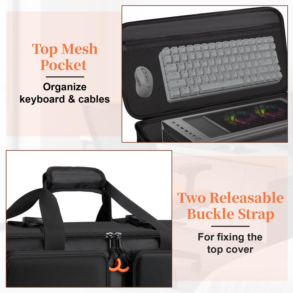 Desktop Tower Carrying Case for PC & Accessories