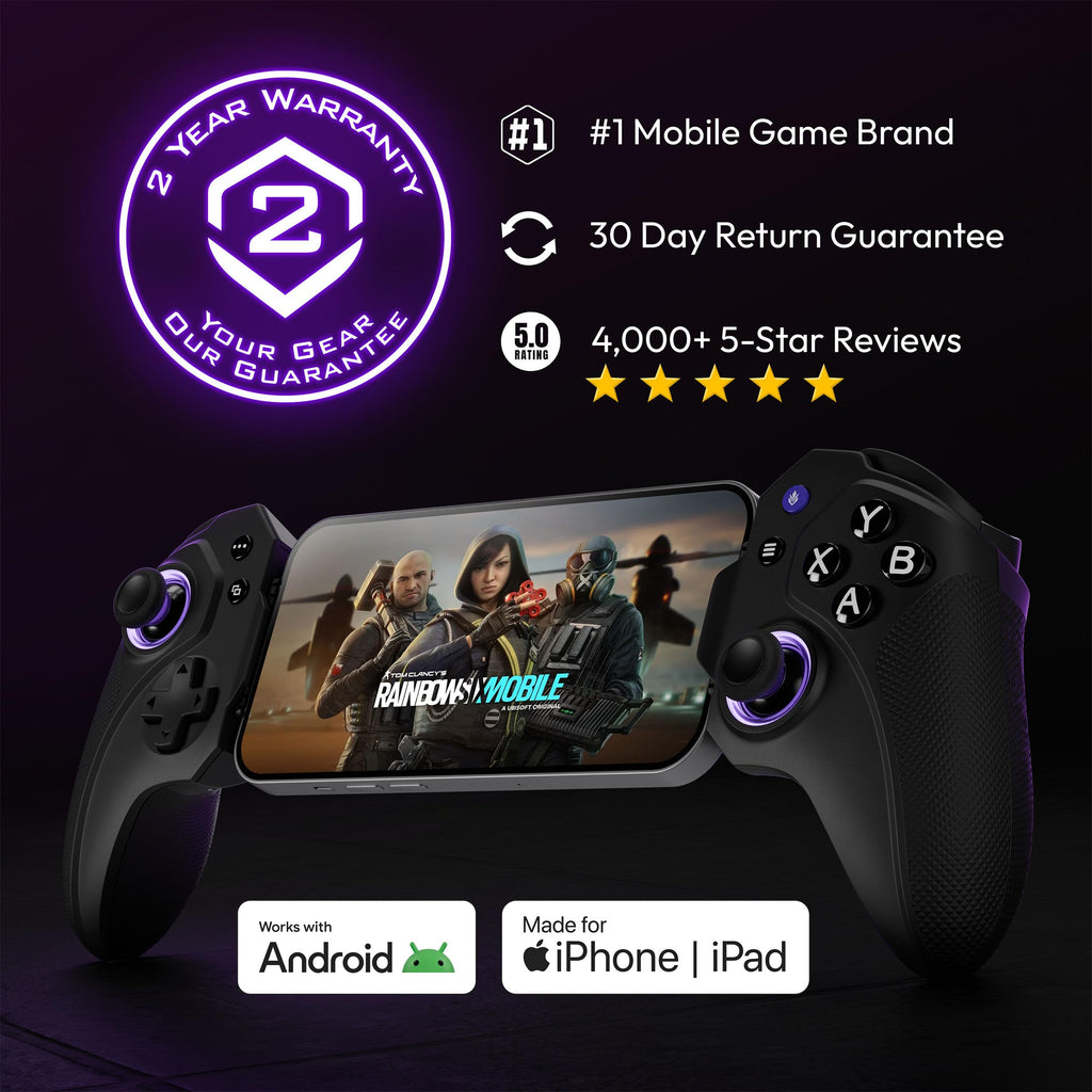 USB-C Mobile Gaming Controller Bundle with Case & Cable