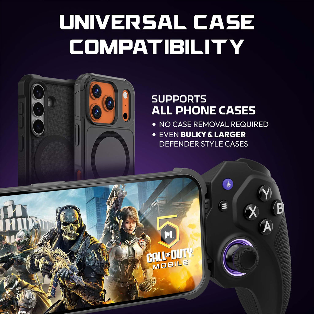 USB-C Mobile Gaming Controller Bundle with Case & Cable