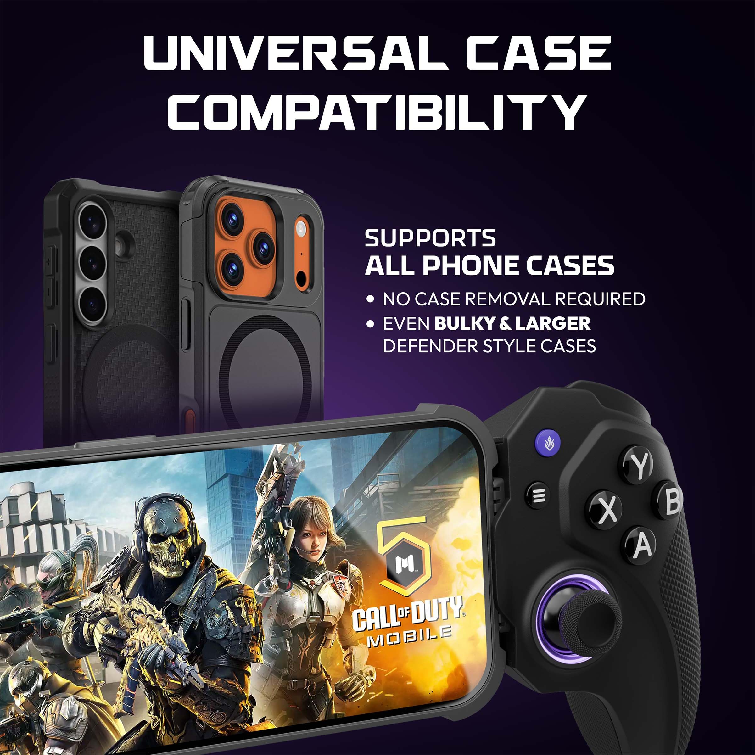 USB-C Mobile Gaming Controller Bundle with Case & Cable